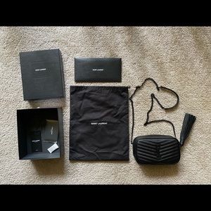 YSL Saint Laurent Mini Lou Camera Bag Black